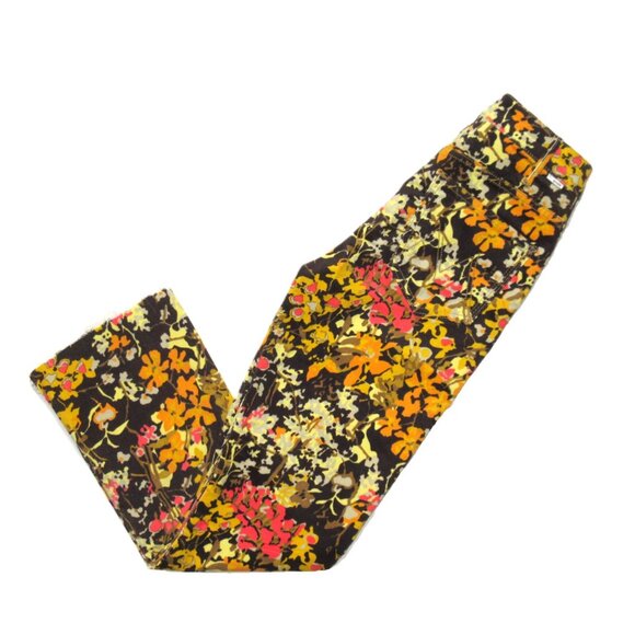 NWT Mother Hustler Ankle Fray Hopscotch Autumn Floral Stretch Corduroy Pant 27 - Picture 7 of 13